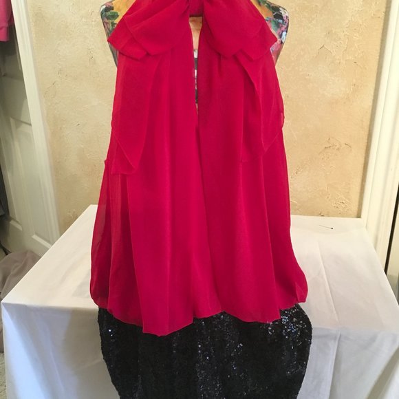 Bisou Bisou Dresses & Skirts - Red and Black Dress
